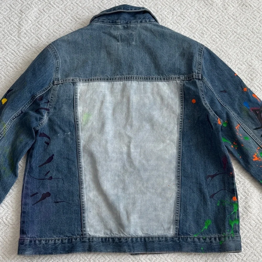 The Children's Place Custom Colorful Denim Jacket Sz 16